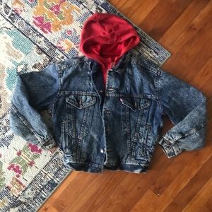 Vtg Levi’s Jean lined jacket boys L women S p1